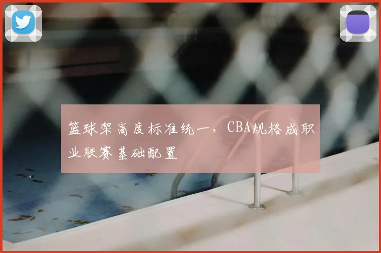 篮球架高度标准统一，CBA规格成职业联赛基础配置