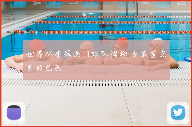 世界杯夺冠热门球队揭晓 专家重点看好巴西